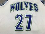 NBA 27 Gobert Timberwolves 2023-24 Classic Maillot blanc brodé